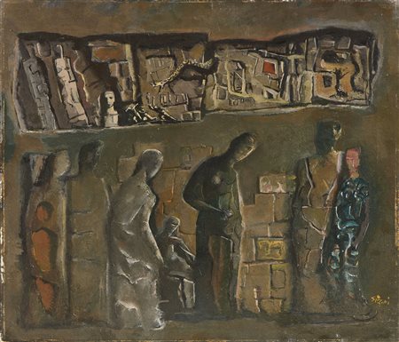 Mario Sironi, Composizione, 1950 ca.