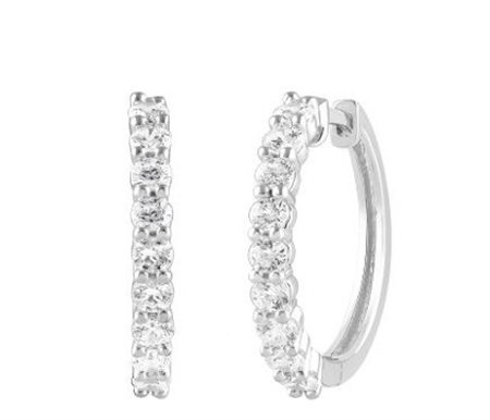 ORECCHINI CERCHIO IN ORO 2,75 GR CON DIAMANTI - 87 - Hoop Earring