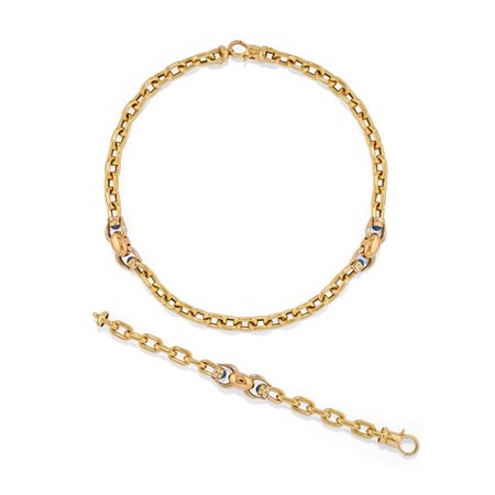 Demi parure con pietre azzurre