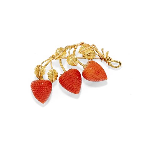 Spilla con corallo rosso