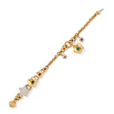 Bracciale con pietre di colore 