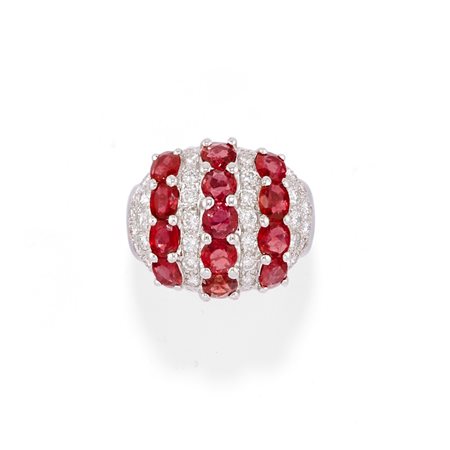 Chaumet - Anello con rubini e diamanti 