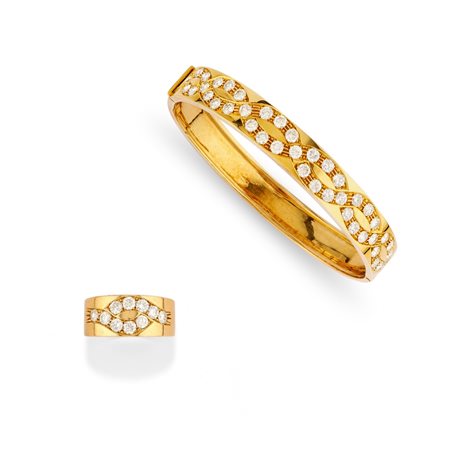 Demi parure con diamanti 