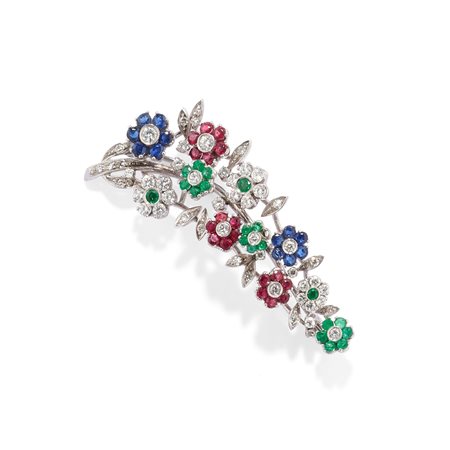 Spilla a tralcio fiorito