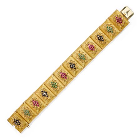 Bracciale con pietre di colore