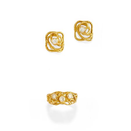 Demi parure con diamanti 