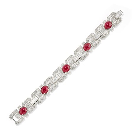 Bracciale con rubini e diamanti