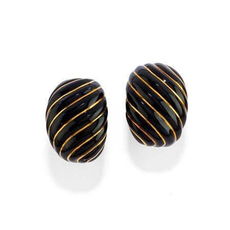 David Webb - Orecchini con smalto