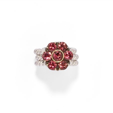 Anello con tormaline rosa