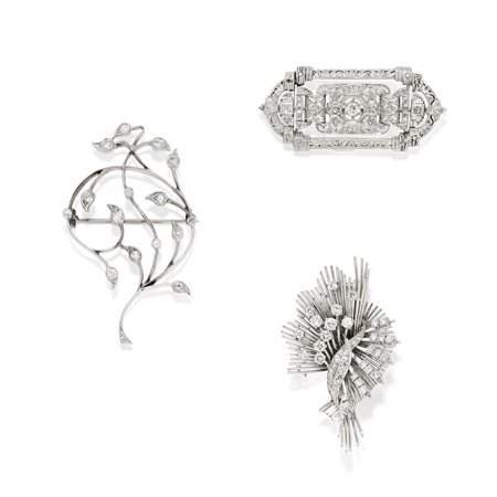 Tre spille con diamanti 