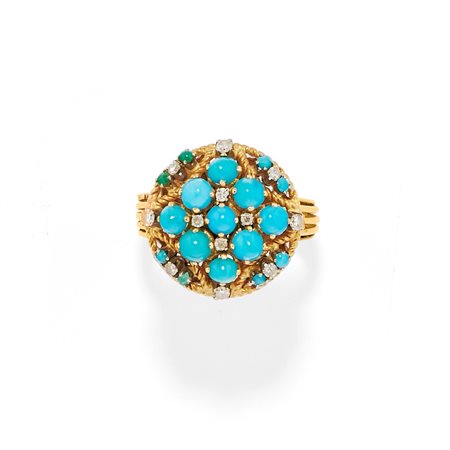 Anello con turchesi