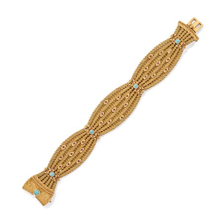 Bracciale con turchesi e rubini