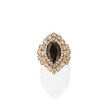 Anello con diamante brown