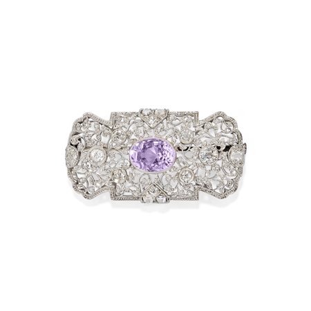 Spilla con zaffiro viola 