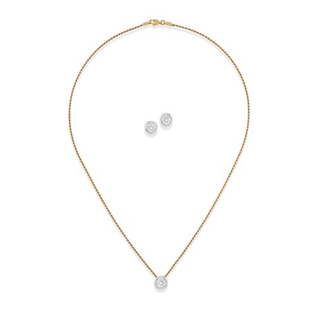 Demi parure con diamanti 