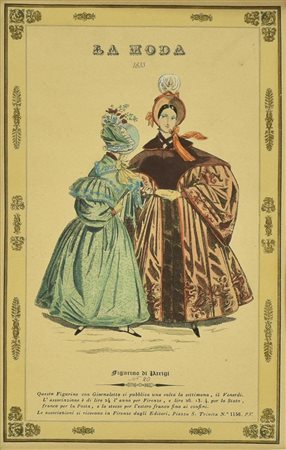 Anonimo LA MODA (1833) stampa su carta, cm 35x25