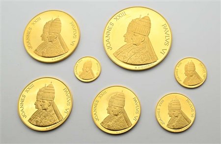 Lotto di 7 medaglie del Concilio Ecumenico Vaticano II