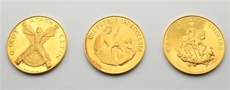 Lotto di 3 medaglie del Concilio Ecumenico Vaticano