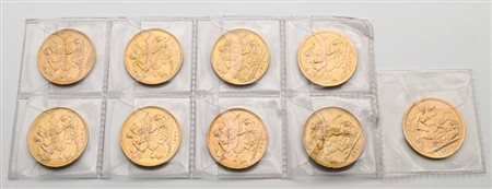 Lotto di 9 Sterline (1894, 1898, 1899, 1902 Sidney, 1906, 1911, 1911 Sidney,...