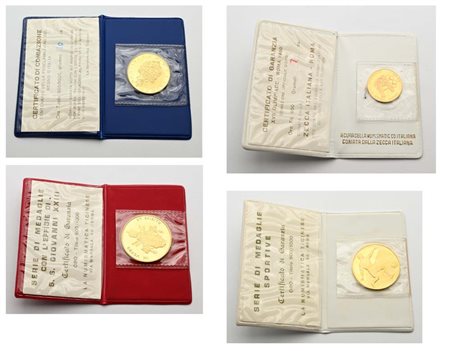Lotto di 4 medaglie della Numismatica Ticinese e della Zecca Italiana