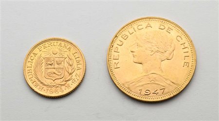 1 Libra 1964 Repubblica del Perù e 100 Pesos (10 Condores) 1947 Repubblica...