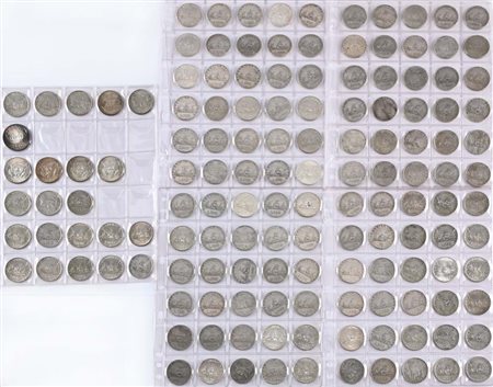 138 monete da 500 Lire e 1 da 1.000 Lire Repubblica Italiana, 4 Mezzi Dollari...