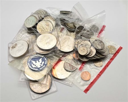 Lotto 18 Oncie, Dollaro Silver Eisenhower 1971, Mezzi dollari Kennedy, Quarti...