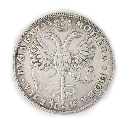 1 Rublo 1725 Caterina I Impero Russo D/ Ritratto dell'Imperatrice Caterina di...