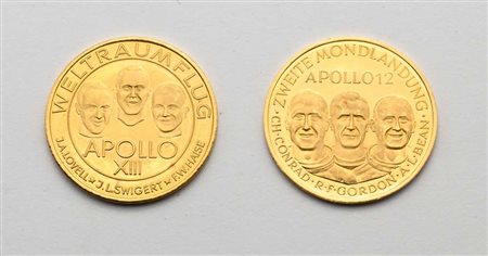 2 Medaglie Proof Apollo XII e Apollo XIII