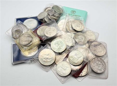 Lotto monete estere in argento