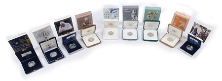 Lotto di 4 monete da 10 Euro Proof Città del Vaticano: Giovanni Paolo II 2002...