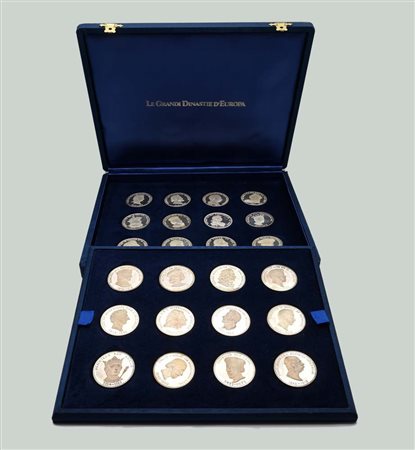 24 Medaglie "Le grandi dinastie d'Europa" Entro astuccio originale con...