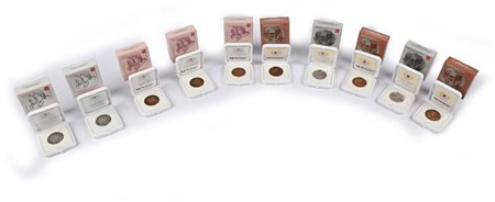 10 Medaglie Città del Vaticano: Francesco 2014 in argento (x2), in bronzo...