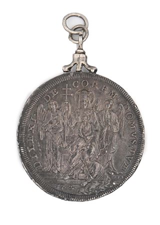 Pietro Paolo Borner - Piastra 1702 A.II Roma Clemente XI Stato Pontificio D/...