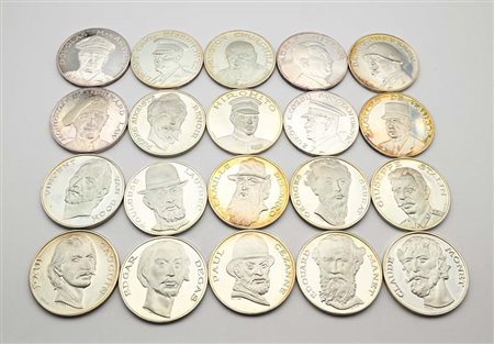 Lotto di 20 medaglie dell'Enciclopedia Numismatica Internazionale