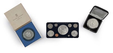 Serie divisionale completa Panama 1977 Proof, 20 Balboas Panama 1974 e 1979...