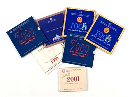 Lotto 7 serie 1997-2001 Repubblica Italiana Entro confezioni originali