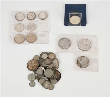 Lotto monete e medaglie d'argento