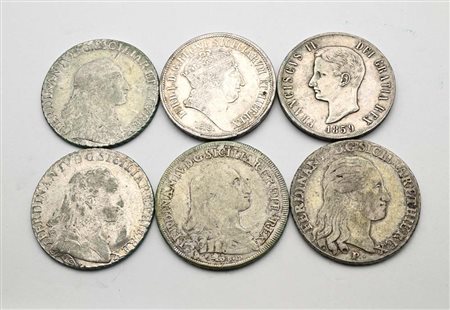 Lotto 6 Piastre da 120 Grana: del 6° tipo 1786BP, 1788P, 1790MRC, del 9° tipo...