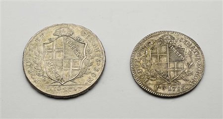 Scudo da 10 Paoli del 3° tipo 1797 e Mezzo Scudo da 5 Paoli del 1° tipo 1796...