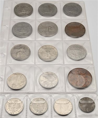 2 Lire, 1 Lira, 50 Cts, 25 Cts, 20 Cts, 10 Cts, 5 Cts Vittorio Emanuele III...