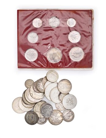 Lotto di monete in argento italiane ed estere