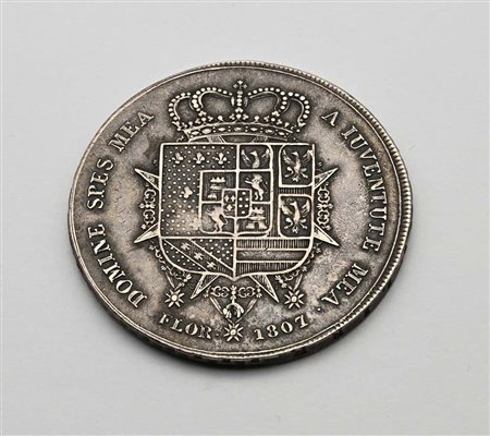 Dena o 10 Lire del 2° tipo 1807 Firenze Carlo Ludovico di Borbone (con la...