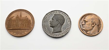 3 medaglie: Medaglia di zinco di Antonio Restelli per l'apertura del Canale...