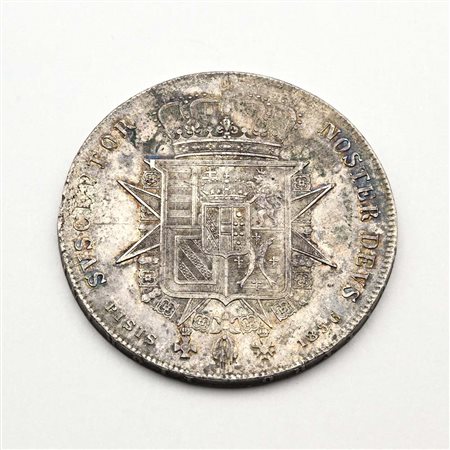 Francescone 1856 (variante 4 stelle) Leopoldo II di Lorena Granducato di Toscana