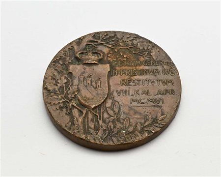 Medaglia in bronzo per il Ripristino dell'Arengo generale Repubblica di San...