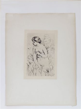 PIERRE-AUGUSTE RENOIR (1841-1919) Bagnante 1910 acquaforte cm 16,7x11,2...