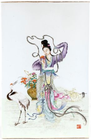  
Una raffinata formella Cina, periodo della Repubblica (1912-1949)
 41 x 27 cm