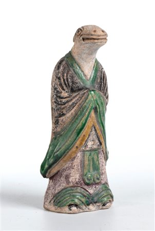  
Piccola figura zodiacale Cina, dinastia Ming (1368-1644).
Ceramica Alt. 20 cm