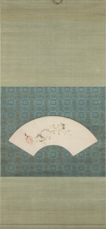  
Mori Kansai 森寛斎 (1814-1894); ventaglio dipinto Giappone, XIX secolo
 23 x 52 cm